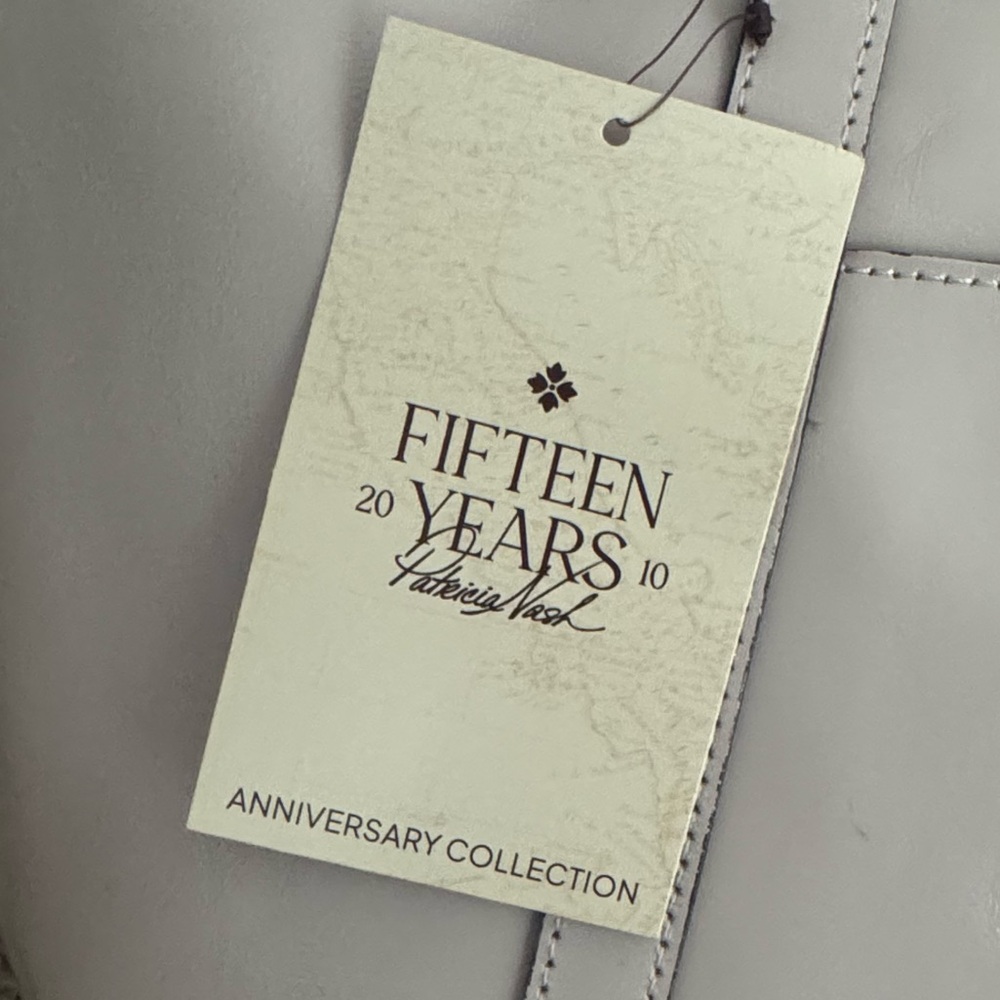 Patricia Nash Fifteen Years Anniversary Gray Tote